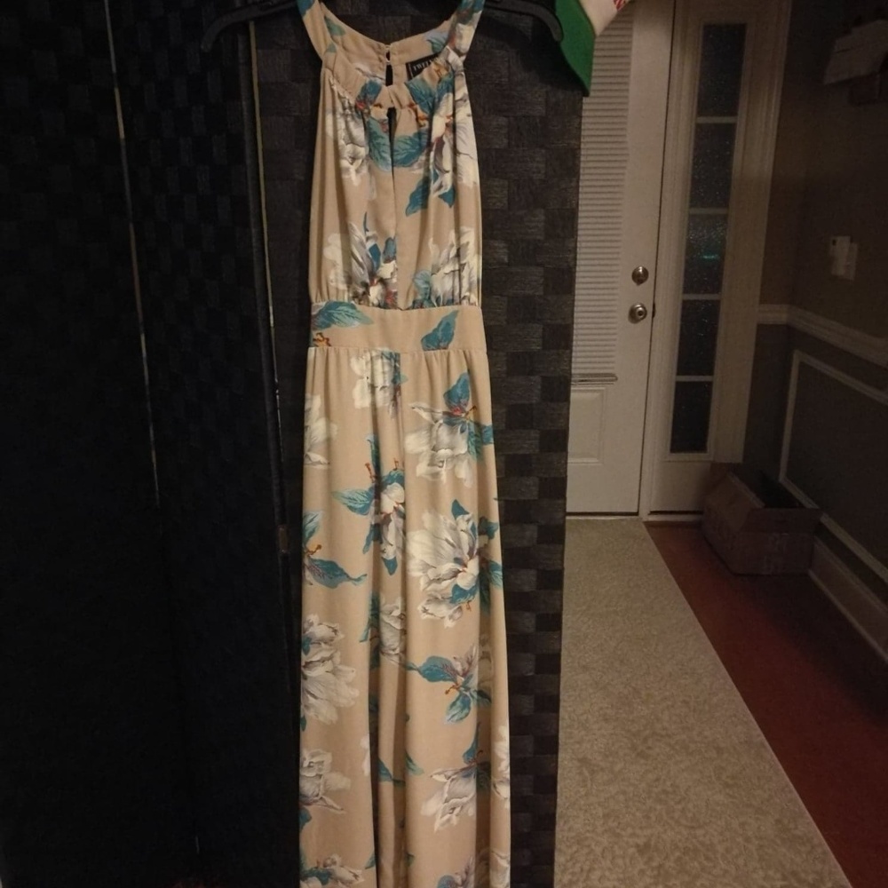 Tan Wide Leg Jumpsuit